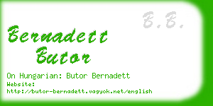 bernadett butor business card